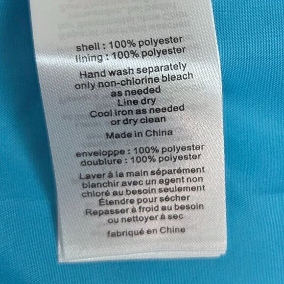 David's Bridal 83168 Short Satin Off-the-Shoulder A-Line Teal Blue Dress Size 2 - Picture 7 of 7